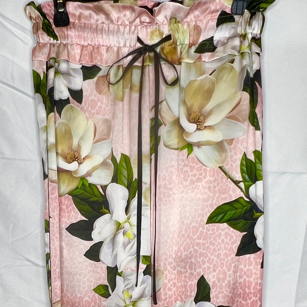 NEVER WORN ADRIANA IGLESIAS AILA "Rose Leona" Silk Floral Pants